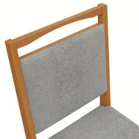 Conjunto Sala De Jantar Lina Em Madeira Maciça 6 Cadeiras Boucle Cinza