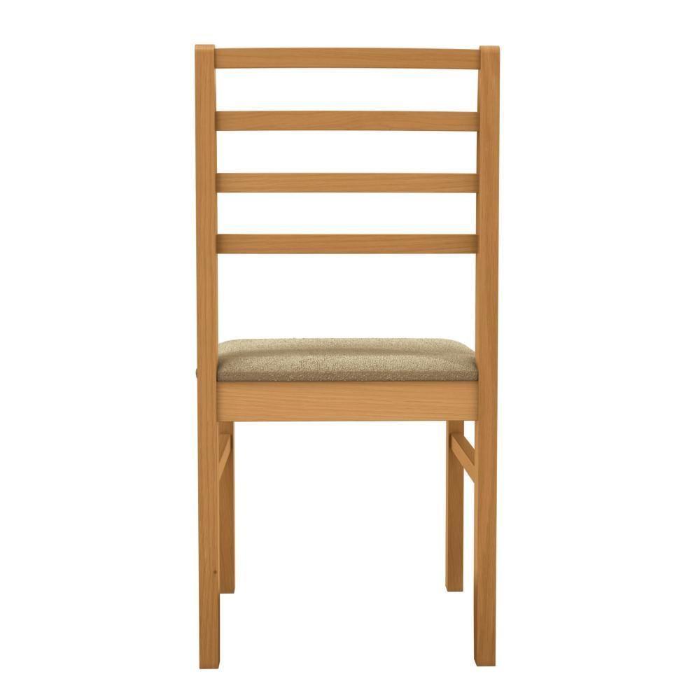 Conjunto Sala De Jantar Elisa Em Madeira Maciça 6 Cadeiras Boucle Bege - 4