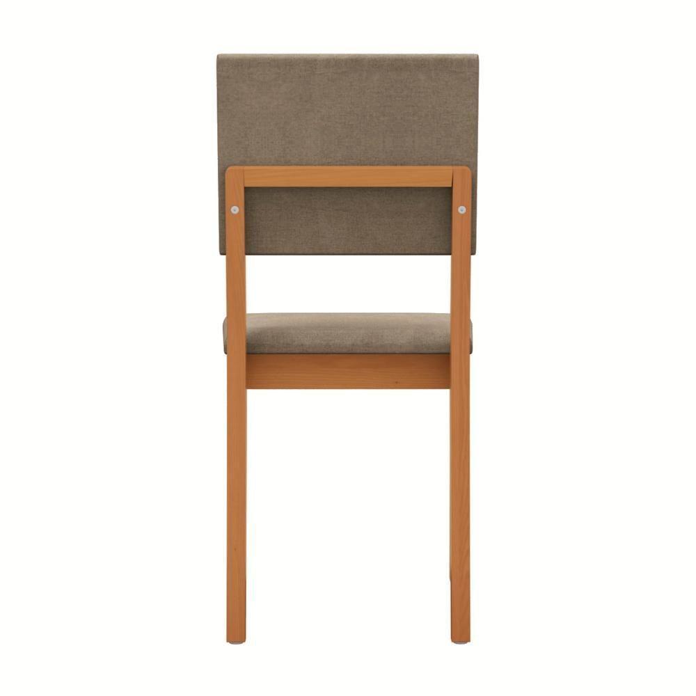 Conjunto Sala De Jantar Dora Em Madeira Maciça 6 Cadeiras Linho Fendi - 2