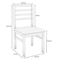 Conjunto Sala De Jantar Elisa Em Madeira Maciça 6 Cadeiras Linho Fendi - 5