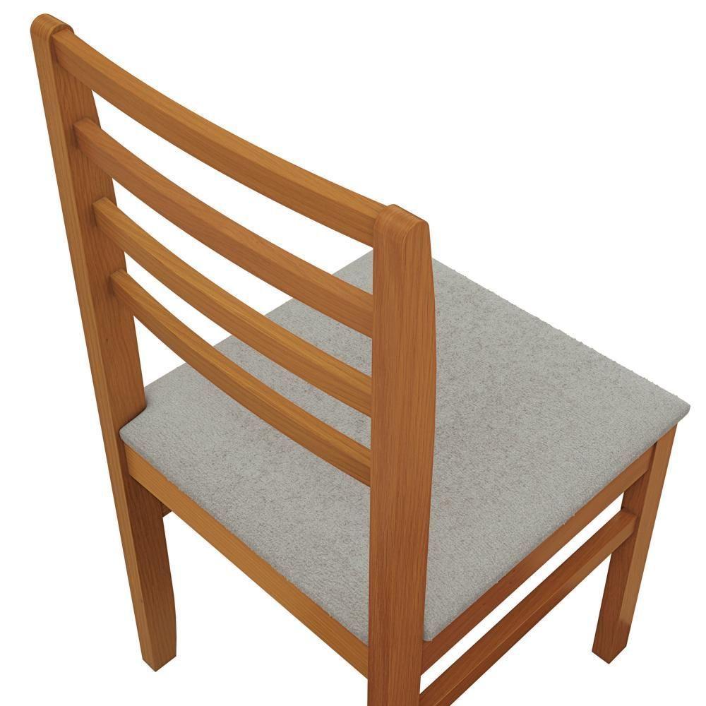 Conjunto Sala De Jantar Elisa Em Madeira Maciça 6 Cadeiras Boucle Cinza - 10