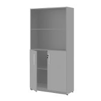 Armario Com 3 Prateleiras Etios Cinza - 1