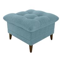 Conjunto P/ Sala Montreal 1 Poltrona Decorativas E 1 Puff Bouclê Azul - Matrix - 5