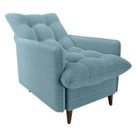 Conjunto P/ Sala Montreal 1 Poltrona Decorativas E 1 Puff Bouclê Azul - Matrix - 7