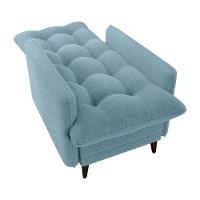 Conjunto P/ Sala Montreal 1 Poltrona Decorativas E 1 Puff Bouclê Azul - Matrix - 10