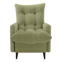 Conjunto P/ Sala Montreal 1 Poltrona Decorativas E 1 Puff Bouclê Oliva - Matrix - 3