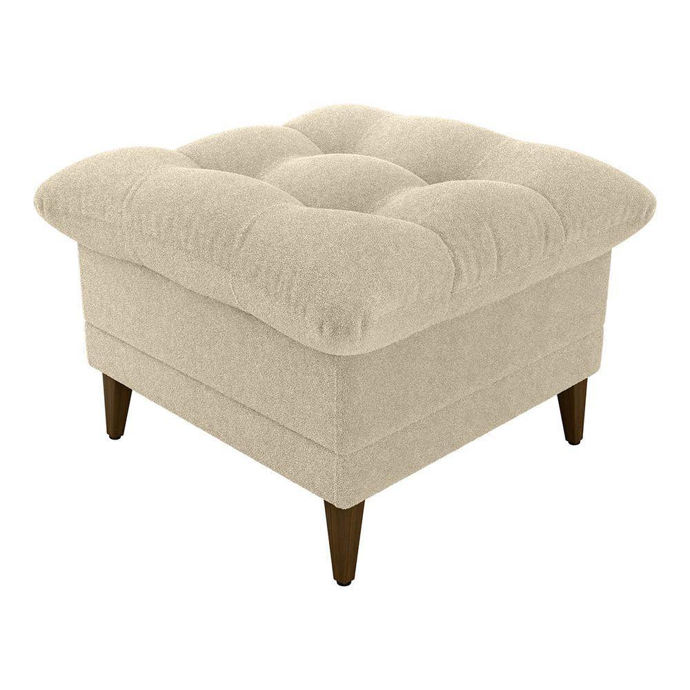 Conjunto P/ Sala Montreal 1 Poltrona Decorativas E 1 Puff Bouclê Natural - Matrix - 2