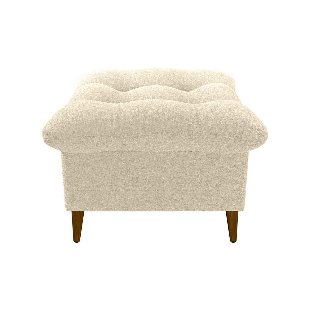 Conjunto P/ Sala Montreal 1 Poltrona Decorativas E 1 Puff Bouclê Natural - Matrix - 8