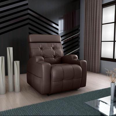 Poltrona Cherokee 1 Lugar Reclinagem Automática E Porta Copo Corano Marrom - Matrix