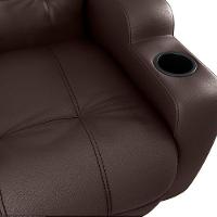 Poltrona Cherokee 1 Lugar Reclinagem Automática E Porta Copo Corano Marrom - Matrix - 6