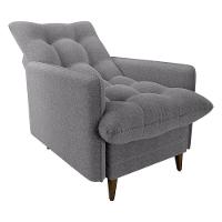 Conjunto P/ Sala Montreal 1 Poltrona Decorativas E 1 Puff Bouclê Cinza - Matrix - 7