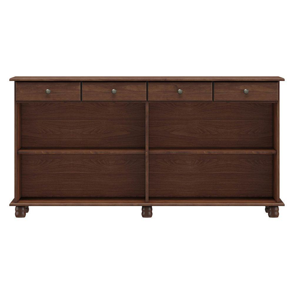 Balcão Para Cozinha 4 Portas E 4 Gavetas Café Rubi Madeira Pinus - Finestra - 3