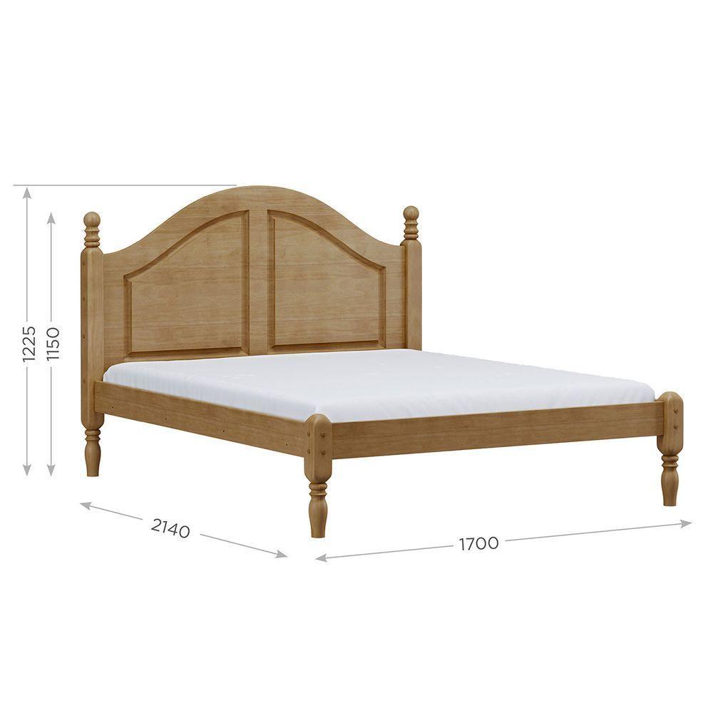 Cama De Casal Queen 214cm X 170cm Com Pés Torneados Freijó Ouro Madeira Pinus - Finestra - 3