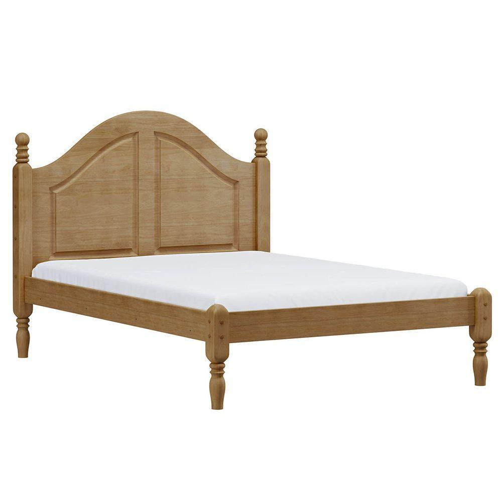 Cama De Casal Queen 214cm X 170cm Com Pés Torneados Freijó Ouro Madeira Pinus - Finestra - 4