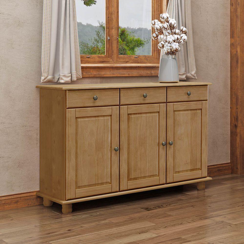 Balcão Para Cozinha 3 Portas E 3 Gavetas Freijó Rubi Madeira Pinus - Finestra - 1