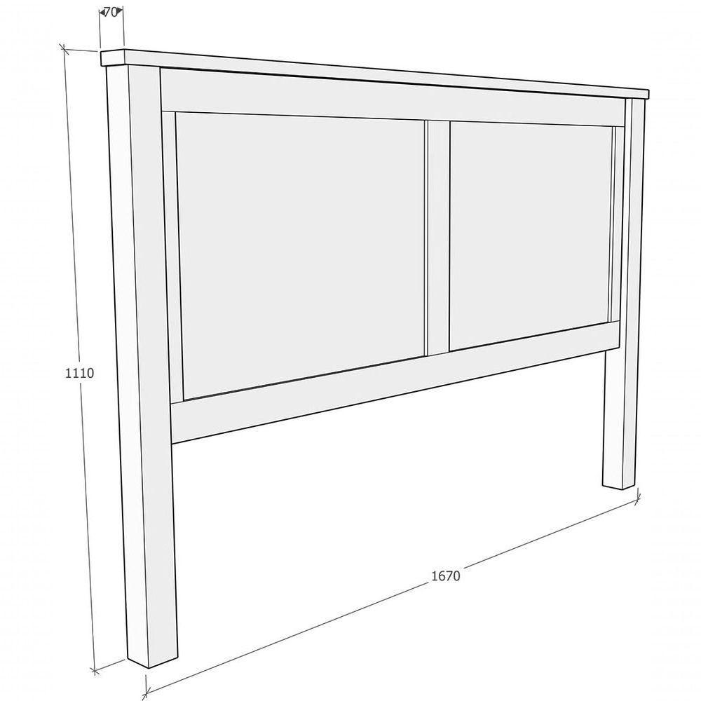 Cabeceira Casal Para Cama Box Freijó Topázio Madeira Pinus - Finestra - 3