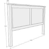 Cabeceira Casal Para Cama Box Freijó Topázio Madeira Pinus - Finestra - 3
