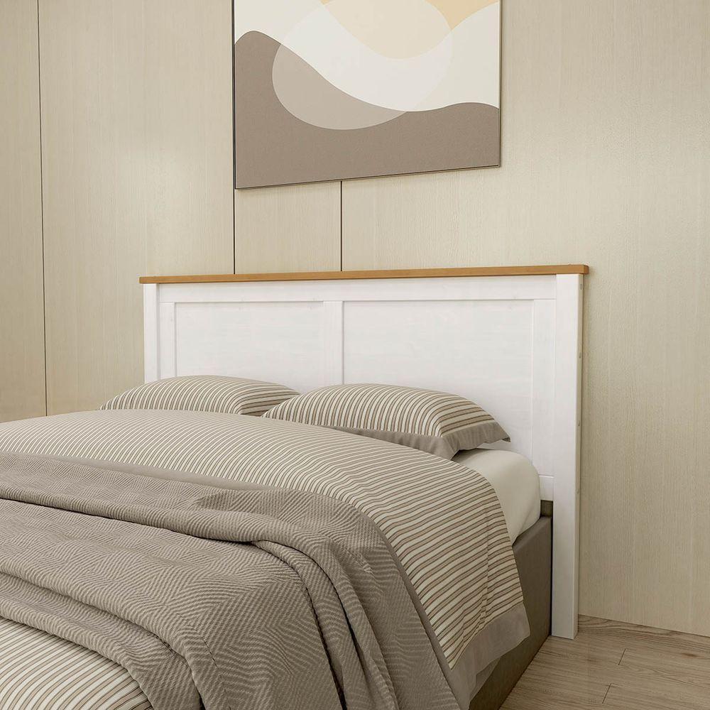 Cabeceira Casal Para Cama Box Branco/freijó Topázio Madeira Pinus - Finestra - 1