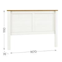 Cabeceira Casal Para Cama Box Branco/freijó Topázio Madeira Pinus - Finestra - 2