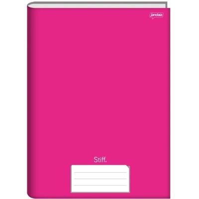 Caderno Brochura Universitário Capa Dura A4 96 Folhas 1 Matéria Stiff Jandaia Rosa