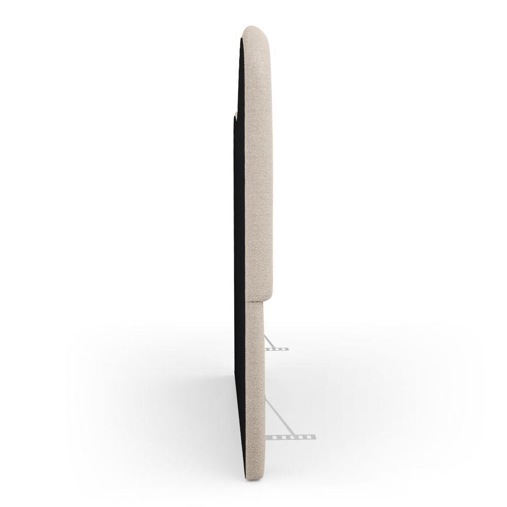 Cabeceira Orgânica Cama Box Queen Size Sea 160cm Com Frame Bouclé Bege - Desk Design - 5