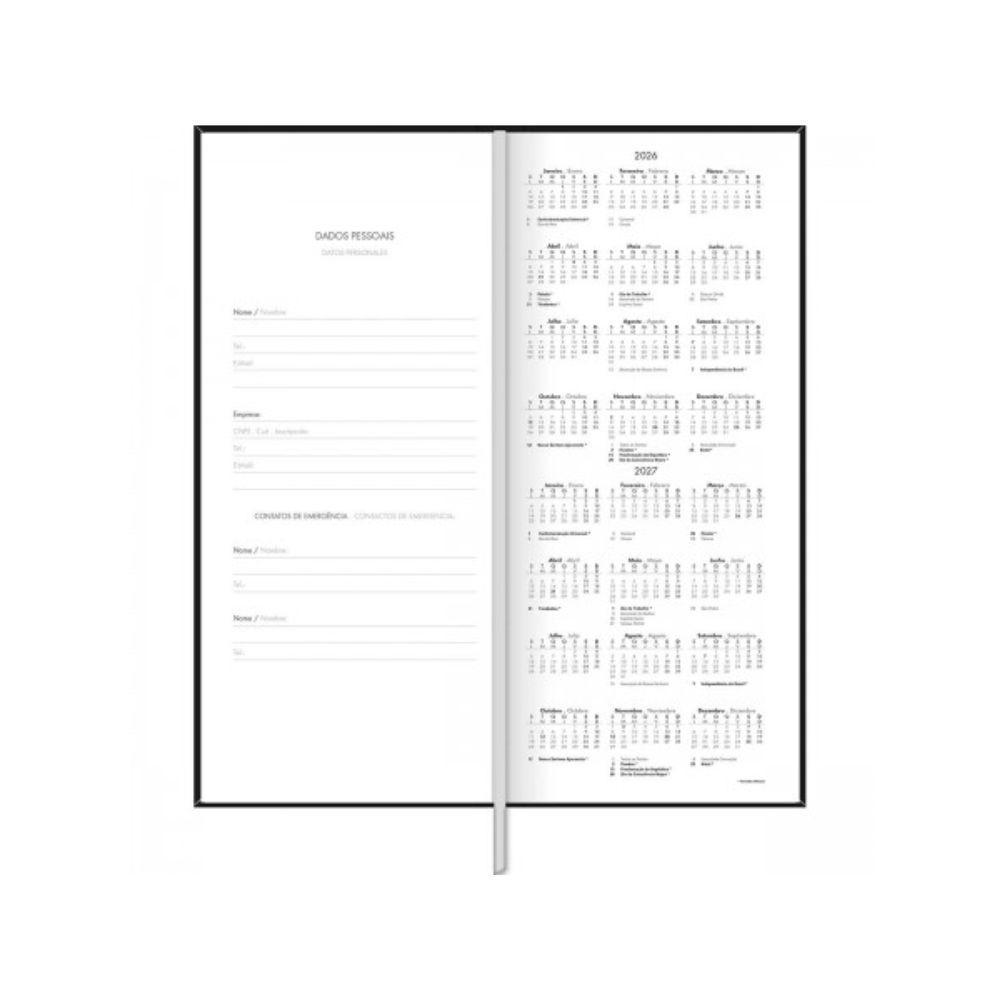 Agenda 2026 Executiva Costurada Diário M8 12,3x27,5cm Comercial Tilibra - 3