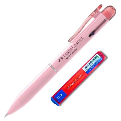 Lapiseira E Caneta Poly Multifunções 3 Em 1 Faber-castell Rosa