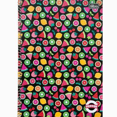 Caderno Espiral Capa Dura Universitário Pepper Feminino 80 Folhas Tilibra Estampa 2