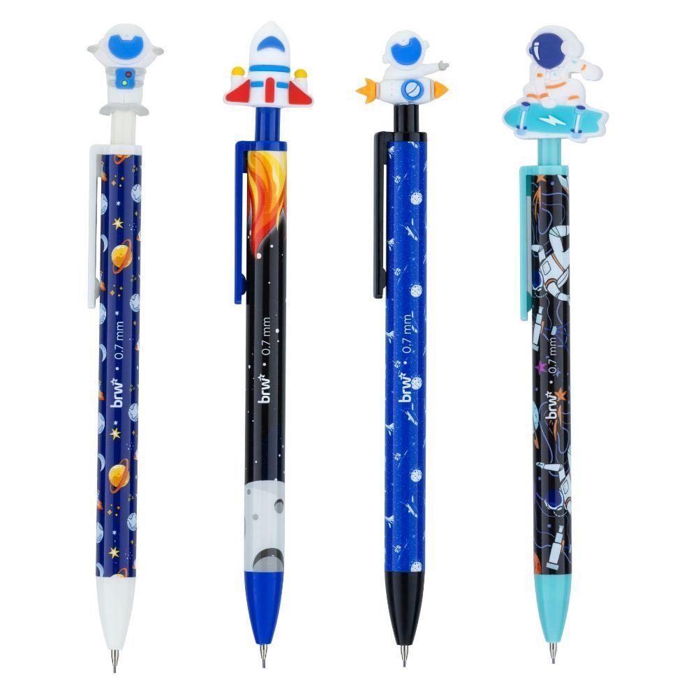 Lapiseira 0.7 Astronauta Ponteira Divertida Brw Branco E Azul - 3