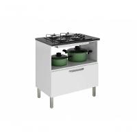 Balcão Cozinhas Itatiaia Tarsila Para Cooktop 4 Bocas - 1 Porta Horizontal E 1 Gaveta - Branco - 2