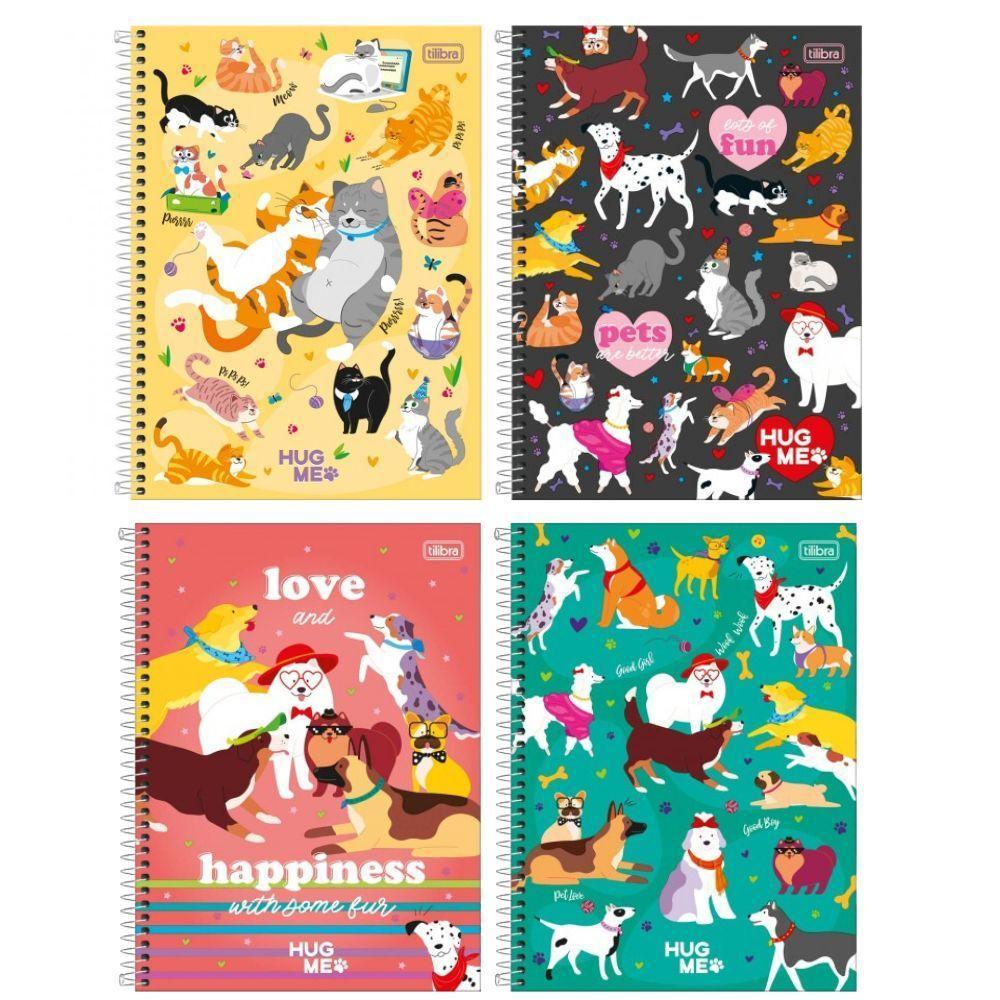 Caderno Espiral Capa Dura Universitário Hug Me 80 Folhas Tilibra Estampa 8 - 2