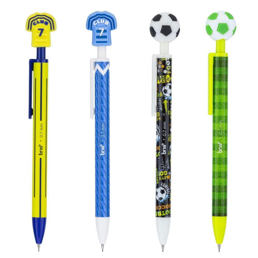 Lapiseira 0.7 Futebol Soccer Ponteira Divertida Brw Azul - 3