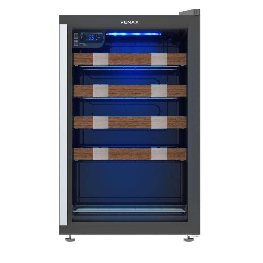 Adega Piubella 100L 24 Garrafas Preta Venax 110V 7831 - 1