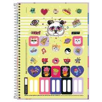 Caderno Espiral Capa Dura Universitário A4 1 Matéria 80 Folhas Feminino Show Tilibra Estampa 1 - 3