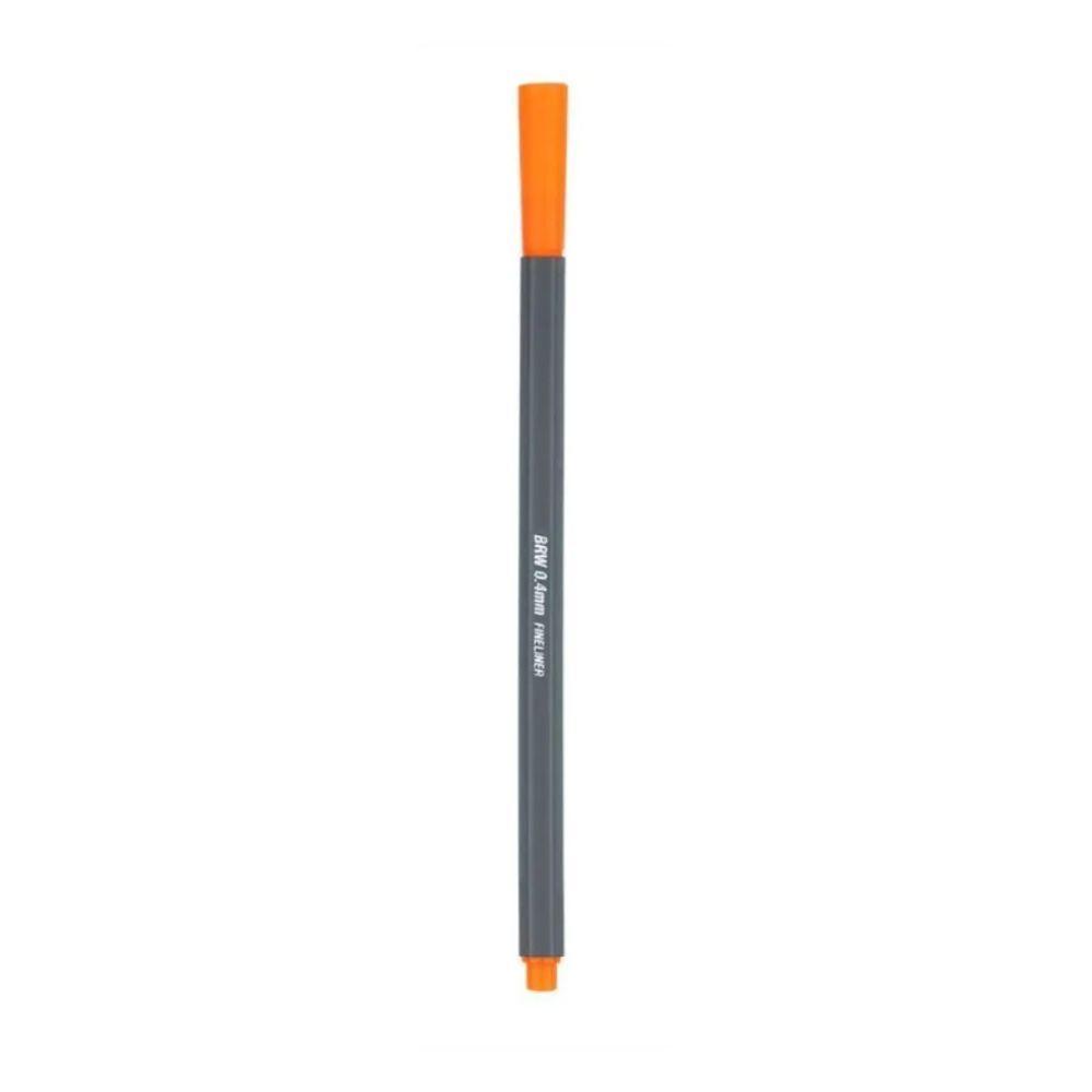 Caneta Hidrográfica Fineliner Ponta Fina 0.4mm Brw Laranja - 1