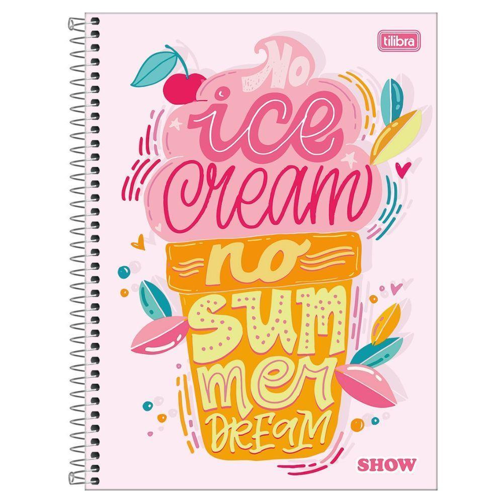 Caderno Espiral Capa Dura Universitário A4 1 Matéria 80 Folhas Feminino Show Tilibra Estampa 4 - 1