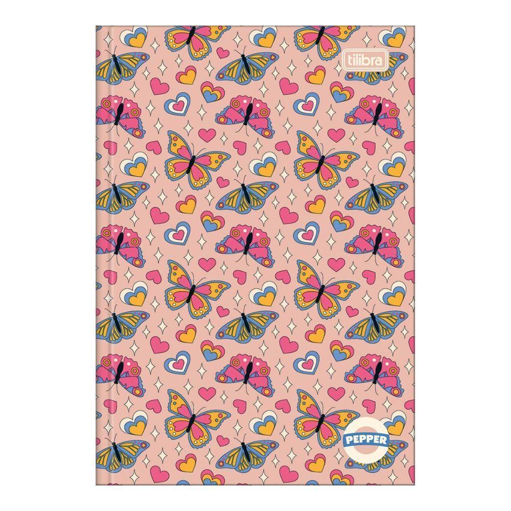 Caderno Brochura Capa Dura Pequeno 1/4 Pepper 80 Folhas Tilibra Estampa 1 - 1