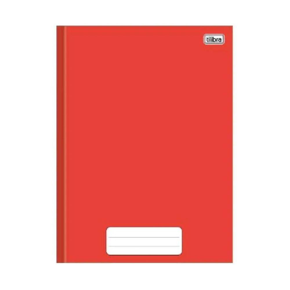 Caderno Brochura Capa Dura 1/4 Pequeno 80 Folhas Pepper Tilibra Vermelho - 1