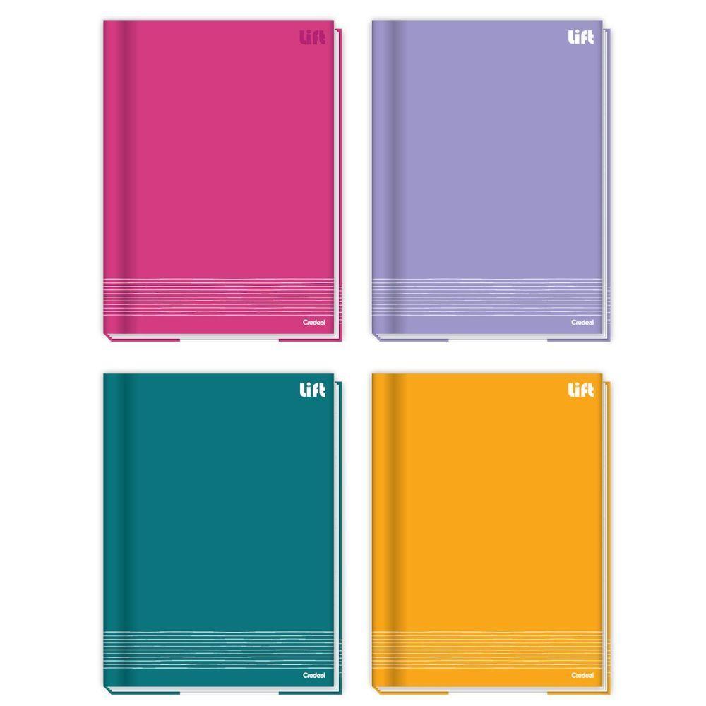 Caderno Brochura Universitário Capa Dura A4 1 Matéria 80 Folhas Lift Credeal Lilás - 2