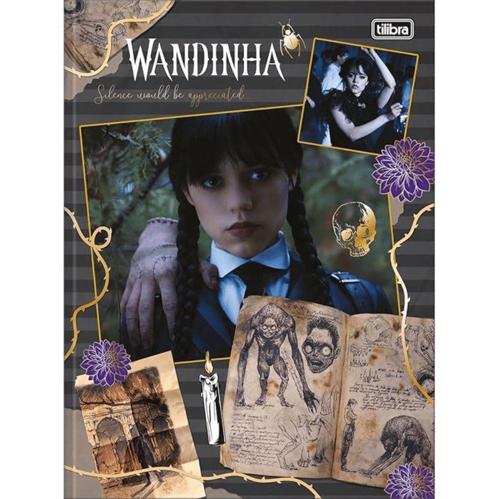 Caderno Brochura Capa Dura 1/4 Pequeno Wandinha 80 Folhas Tilibra Estampa 2 - 1