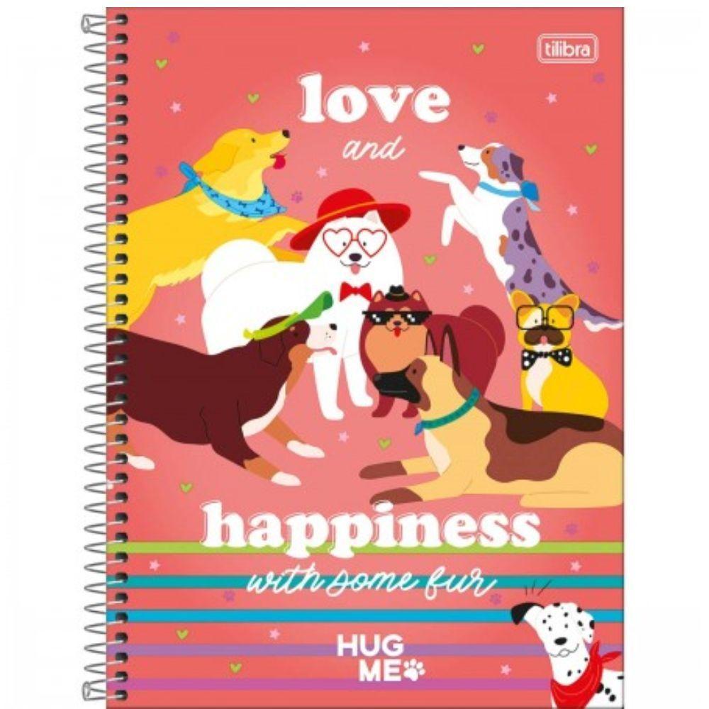 Caderno Espiral Capa Dura Universitário Hug Me 80 Folhas Tilibra Estampa 6 - 1