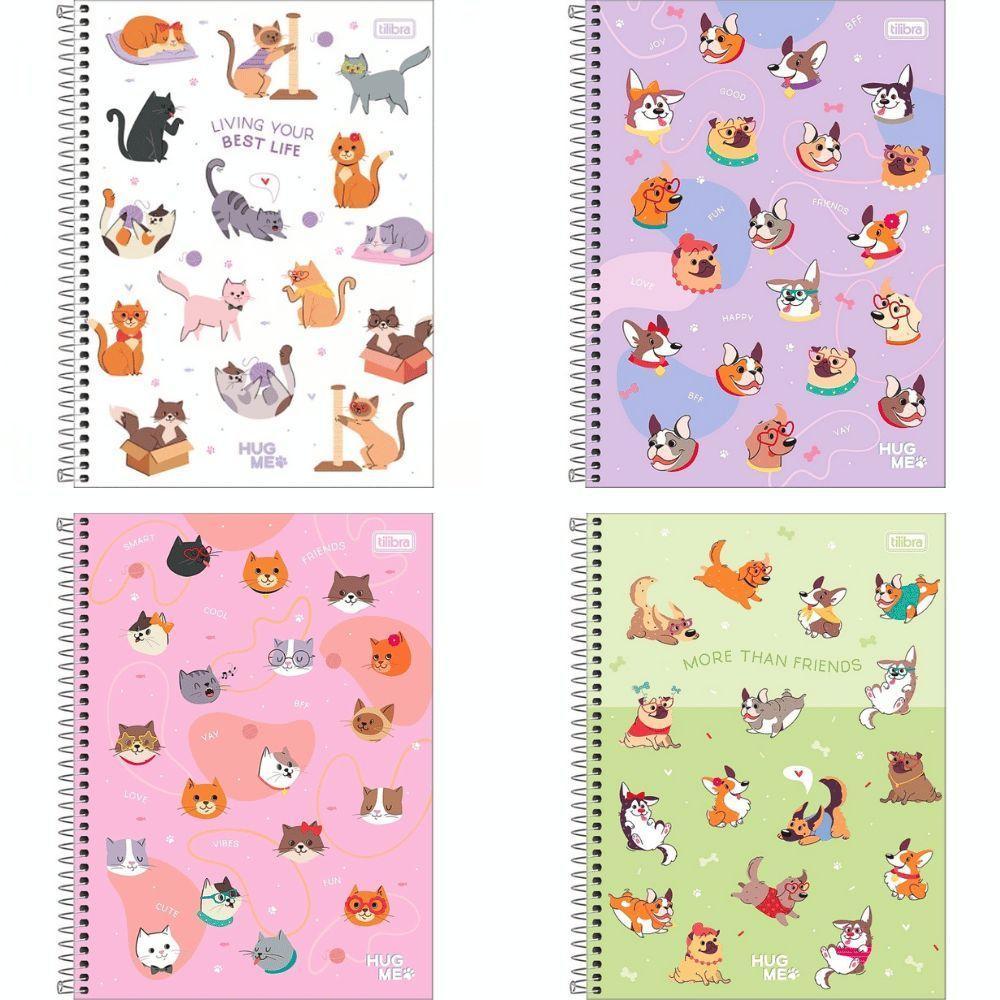 Caderno Espiral Capa Dura Universitário Hug Me 80 Folhas Tilibra Estampa 6 - 3