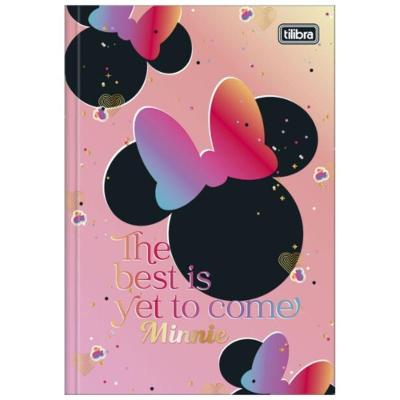 Caderno Brochura Capa Dura 1/4 Pequeno Minnie 80 Folhas Tilibra Estampa 3