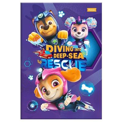 Caderno Brochura Capa Dura 1/4 Pequeno Patrulha Canina 80 Folhas Foroni Estampa 2