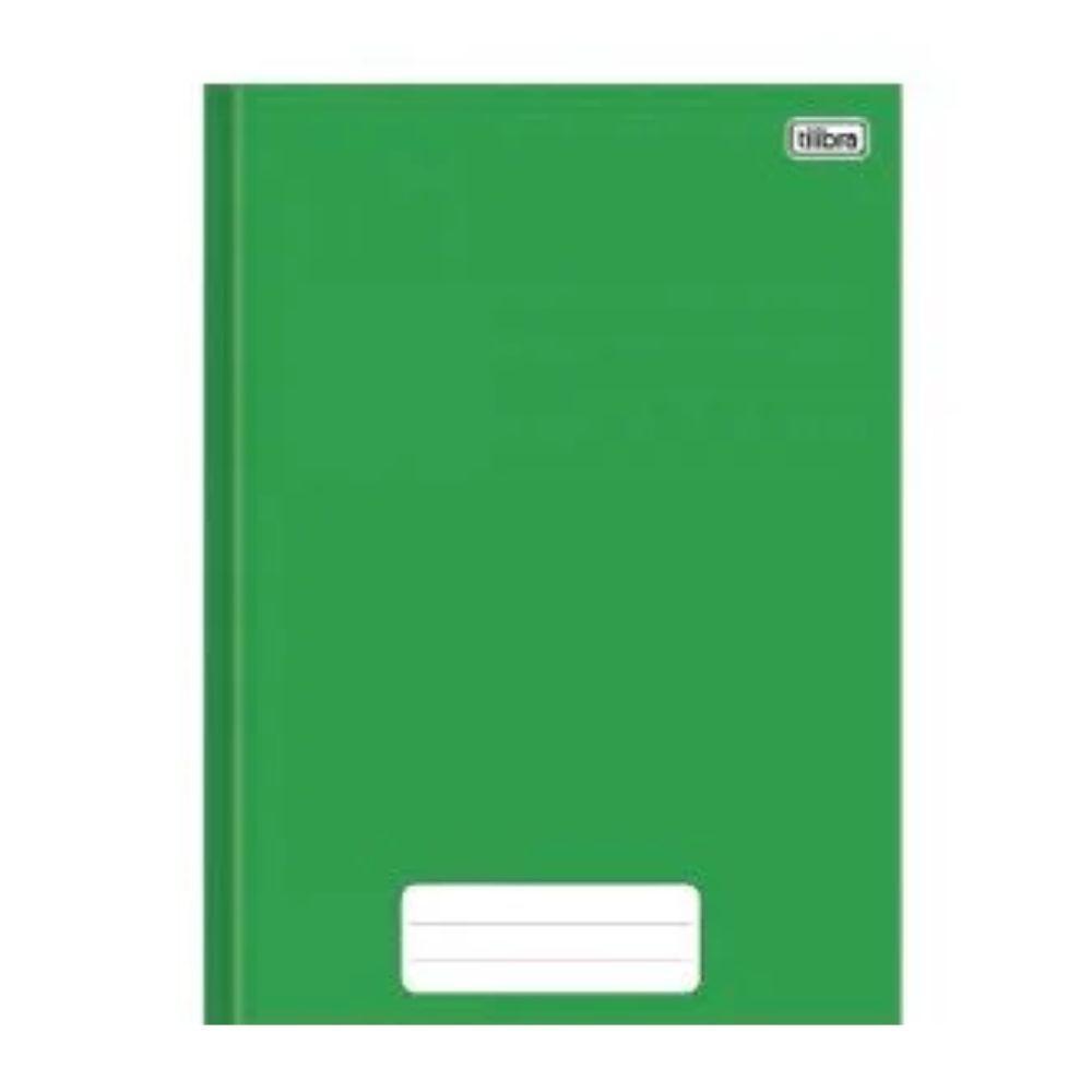 Caderno Brochura Capa Dura 1/4 Pequeno 80 Folhas Pepper Tilibra Verde - 1
