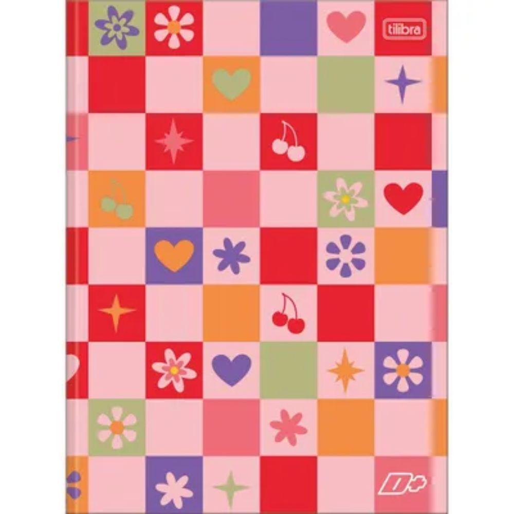 Caderno Brochura Capa Dura 1/4 Pequeno 96 Folhas D+ Tilibra Estampa 1 - 1