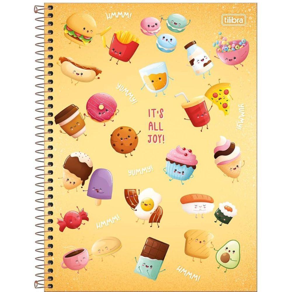 Caderno Espiral Capa Dura A4 Universitário 10 Matérias 160 Folhas Taste Tilibra Amarelo - 1