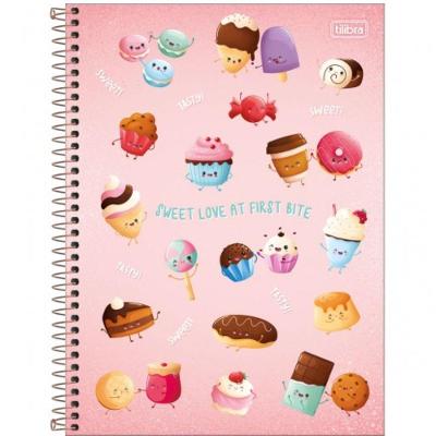 Caderno Espiral Capa Dura A4 Universitário 10 Matérias 160 Folhas Taste Tilibra Rosa