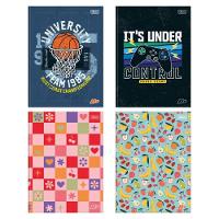 Caderno Brochura Capa Dura 1/4 Pequeno 96 Folhas D+ Tilibra Estampa 2 - 2