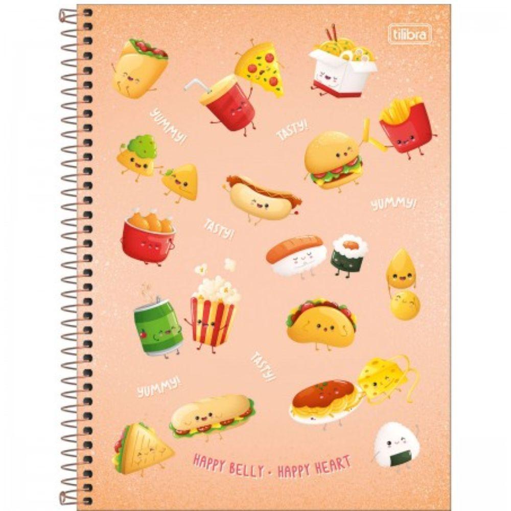 Caderno Espiral Capa Dura A4 Universitário 10 Matérias 160 Folhas Taste Tilibra Laranja - 1